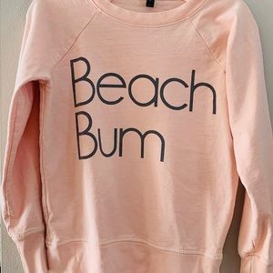 Peach crewneck sweatshirt from J. Crew. Size Small.